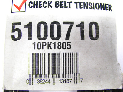 Dayco 5100710 Serpentine Belt - 1.367'' X 71.50'' - 10 Ribs