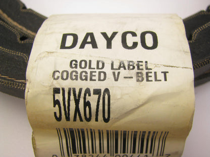 Dayco 5VX670 Industrial VX-Wedge Accessory Drive Belt - 5/8'' X 67''