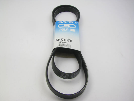 Dayco 6PK1670 Serpentine Belt - 0.84'' X 66.4'' - 6 Ribs