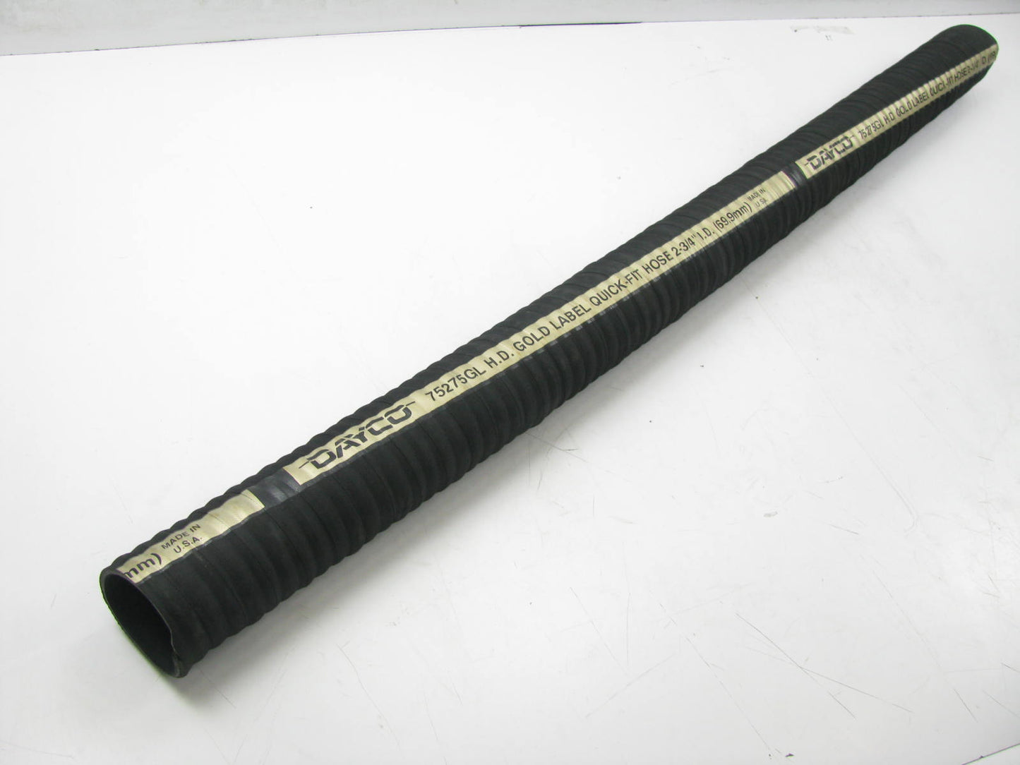 Dayco 75275GL-45IN Gold Label Straight Radiator Coolant Hose 2-3/4'' ID X 45''