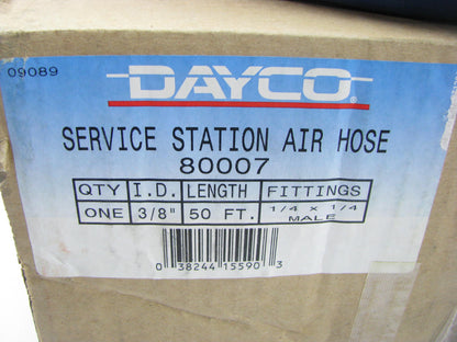 Dayco 80007 Service Station Air Hose 3/8 Inch 50 Feet 1/4''x1/4'' Male
