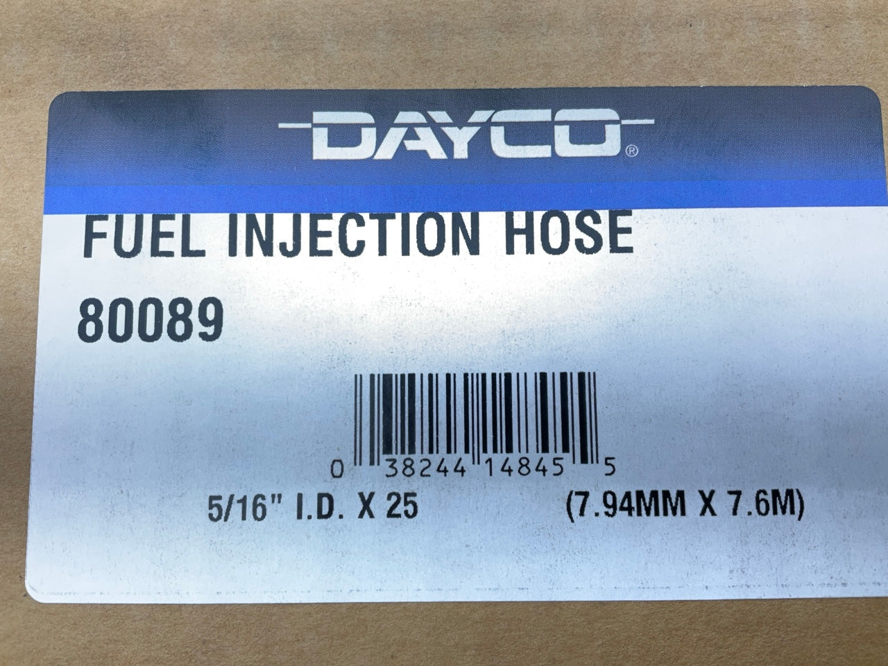 25 FEET - Dayco 80089 5/16'' Fuel Injection Fuel Hose, 100 PSI W.P. SAE 30R9