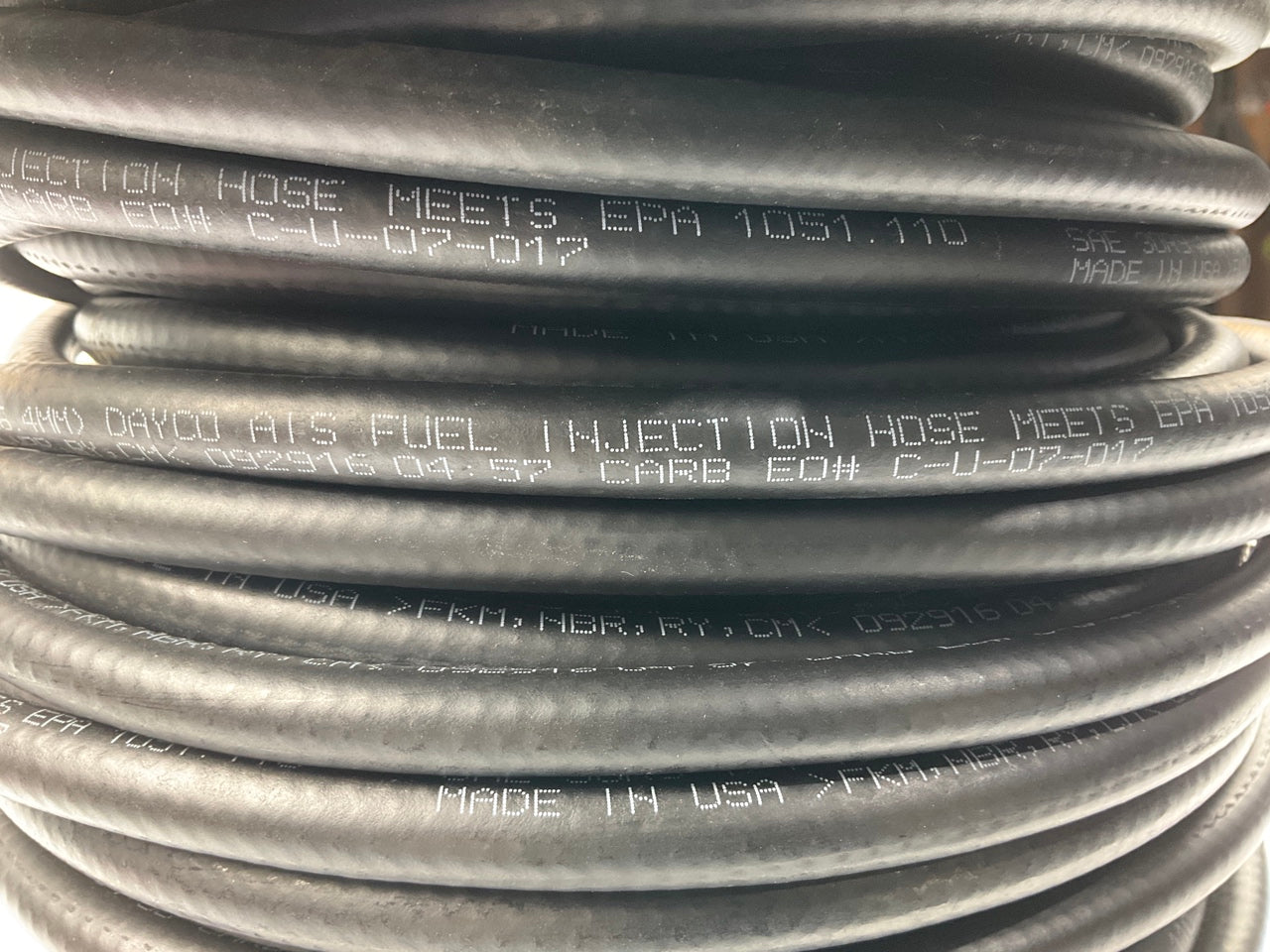 250 FEET - Dayco 80091 1/4'' Fuel Injection Hose, 100 PSI Working Pressure J30R9