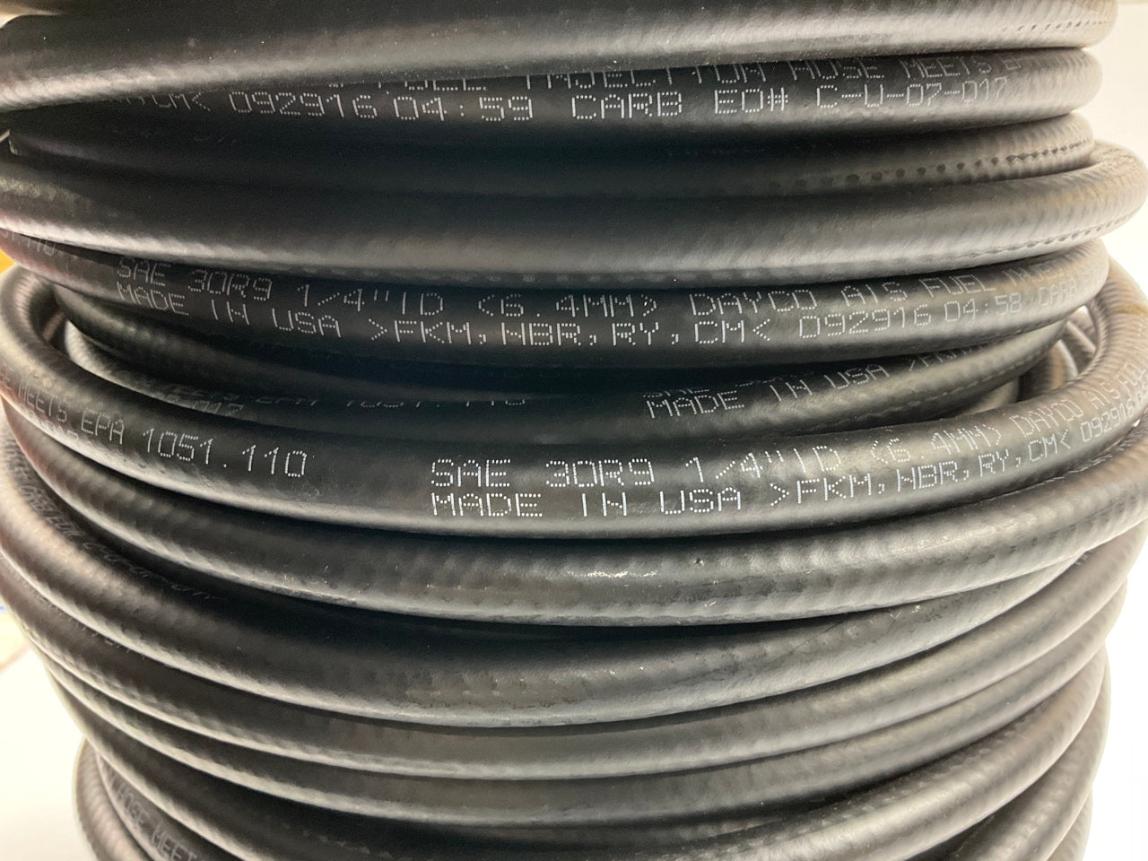 250 FEET - Dayco 80091 1/4'' Fuel Injection Hose, 100 PSI Working Pressure J30R9
