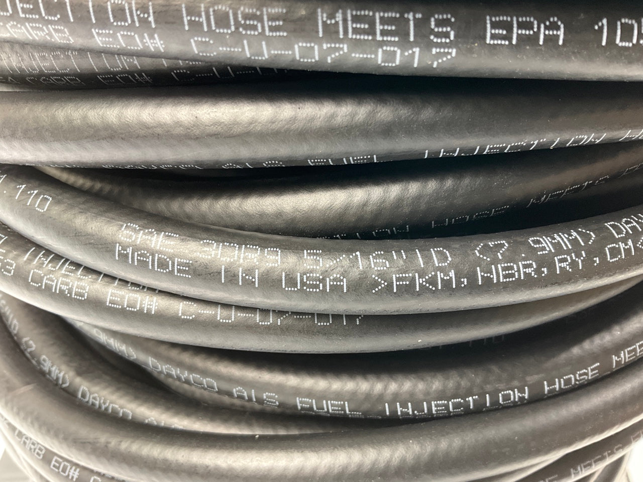 250 FEET - Dayco 80092 5/16'' Fuel Injection Hose, 100 PSI Max Pressure, SAE 30R9