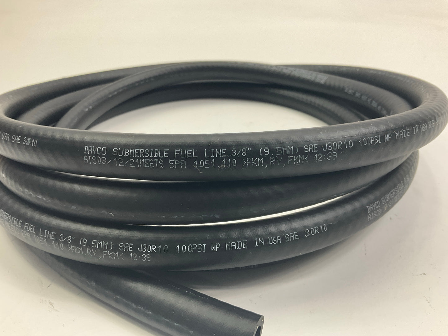 Dayco 80164 Submersible In Tank Gasoline Fuel Hose - 3/8'' ID X 10, 100 PSI