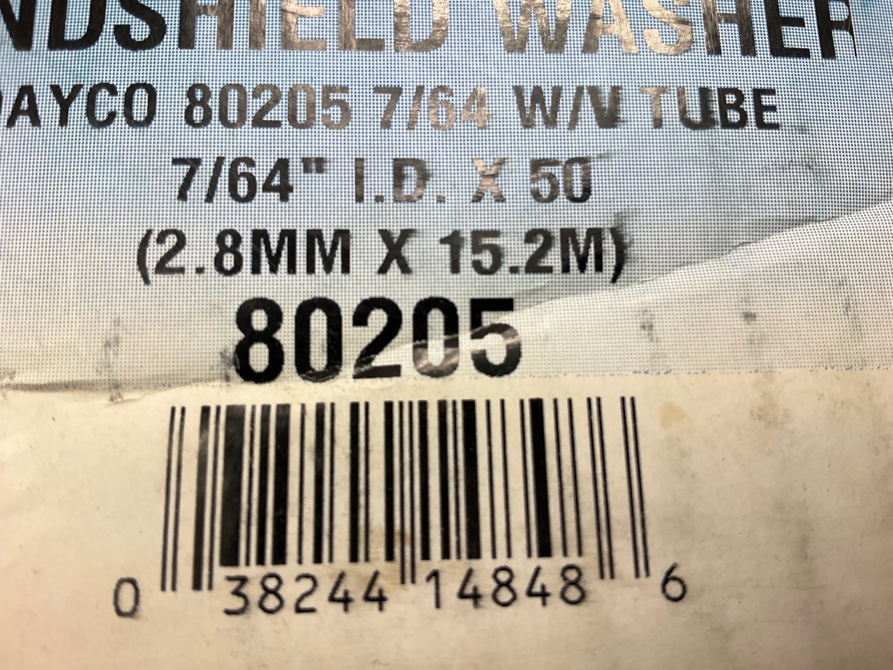 50 FEET - Dayco 80205 Windshield Washer / Vacuum Tubing, 7/64'' ID X 50' Long