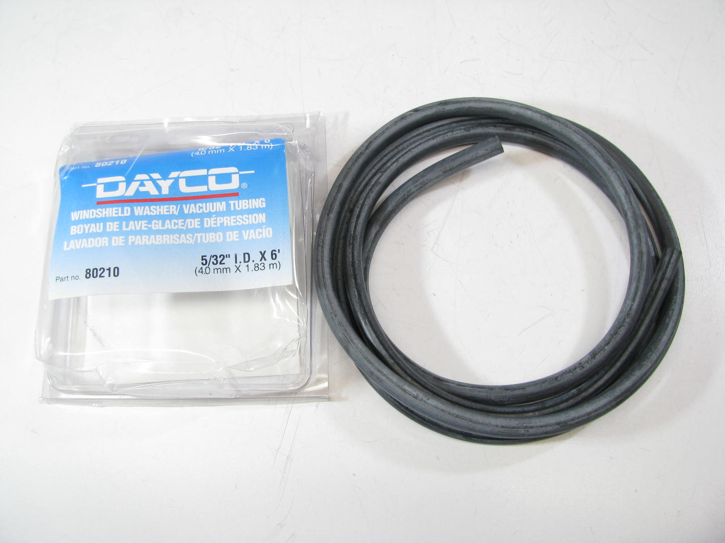 6 FEET - Dayco 80210 Windshield Wiper Vacuum Tubing - 5/32'' ID X 6' Long