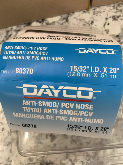 Dayco 80370 Anti-Smog PCV Neck Hose 20'' 15/32'' ID 17/32'' OD 35psi MADE IN USA