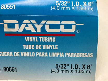 6 FEET - Dayco 80551 Vinyl Tubing - 5/32'' ID X 6' Long