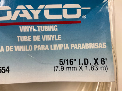 Dayco 80554 Vinyl Tubing - 5/16'' ID X 6' Long