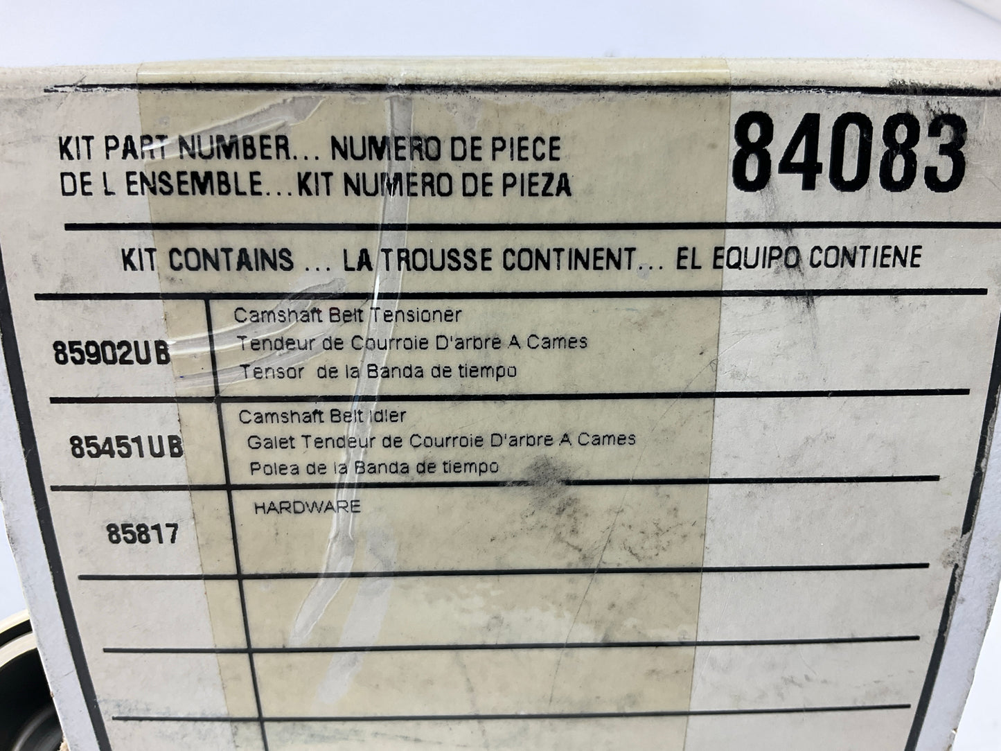MISSING SPRING Dayco 84083 Engine Camshaft Timing Belt Kit Tensioner & Idler