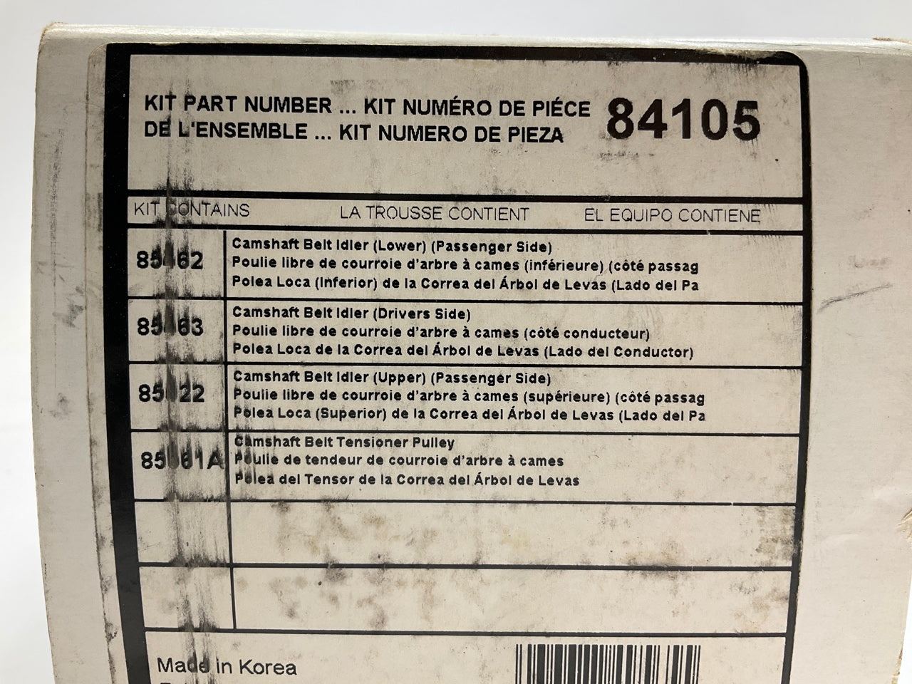 Dayco 84105 Engine Camshaft Timing Tensioner Belt Kit