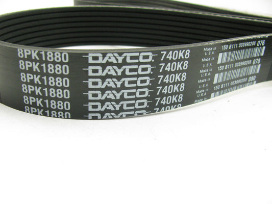 Dayco 8PK1880 Serpentine Drive Belt - 8 Rib,  74''