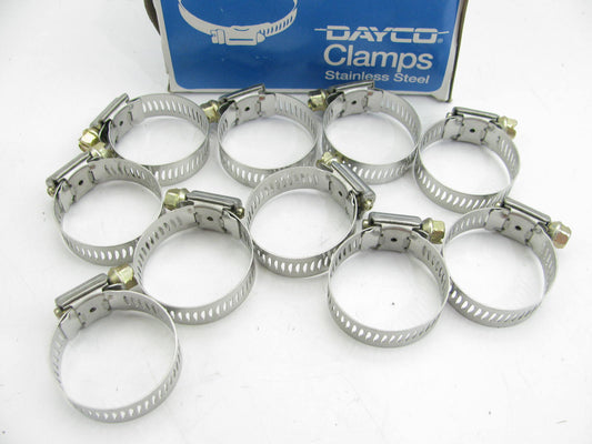 (10) Dayco 91016 Stainless Worm Gear Hose Clamp - 13/16'' - 1-1/2''