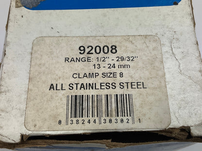 (10) Dayco 92008 Hose Clamp Range 1/2'' - 29/32'' 13-24mm Clamp Size 8