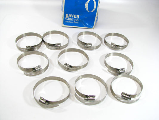 (10) Dayco 92060 Stainless Steel Worm Gear Hose Clamp - 3-5/16'' - 4-1/2''