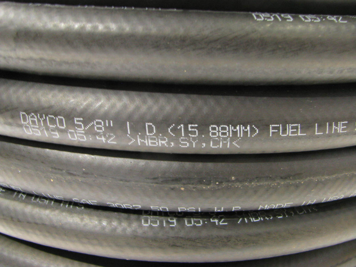 SOLD BY FOOT - Dayco 5/8'' Low Pressure 50 PSI Fuel Line Hose SAE 30R7