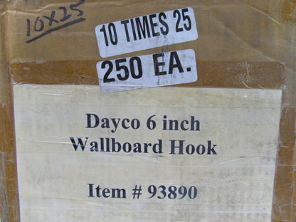 250 Pieces Of  Dayco 93890  Engine Drive Belts Wall Board Hooks