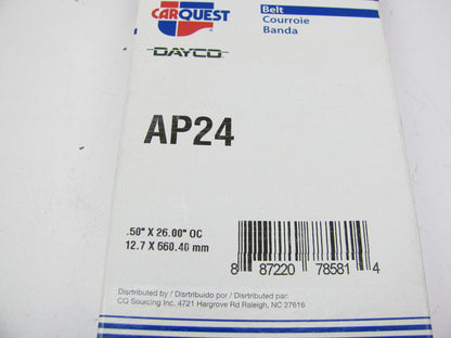 Dayco AP24 Industrial Accessory Drive Belt - 1/2'' X 26''