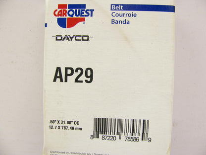 Dayco AP29 Industrial Accessory Drive Belt - 1/2'' X 31''