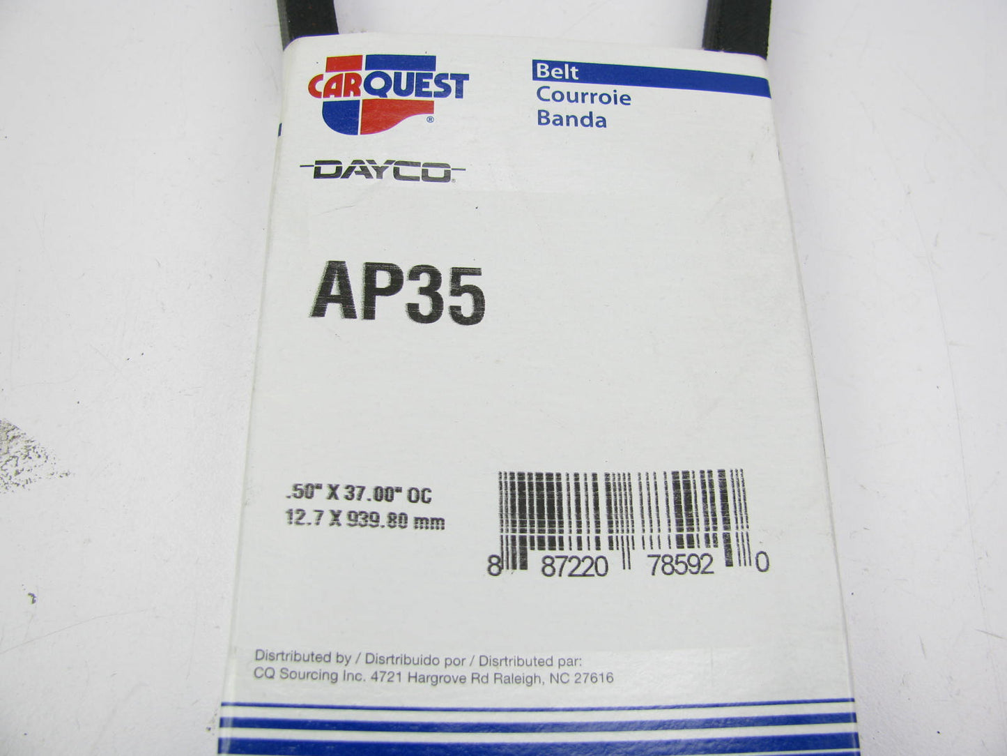 Dayco AP35 Industrial Accessory Drive Belt - 1/2'' X 37''