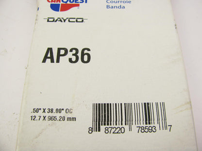 Dayco AP36 Industrial Accessory Drive Belt - 1/2'' X 38''
