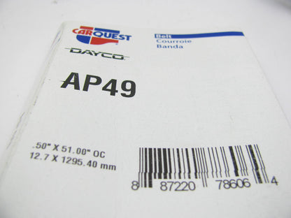 Dayco AP49 Industrial Accessory Drive Belt - 1/2'' X 51''