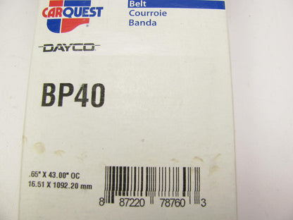 Dayco BP40 Industrial Accessory Drive Belt - 5/8'' X 43''