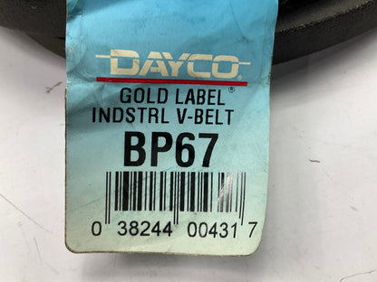 (5) Dayco BP67 Industrial Accessory Drive Belt - 21/32'' X 70''