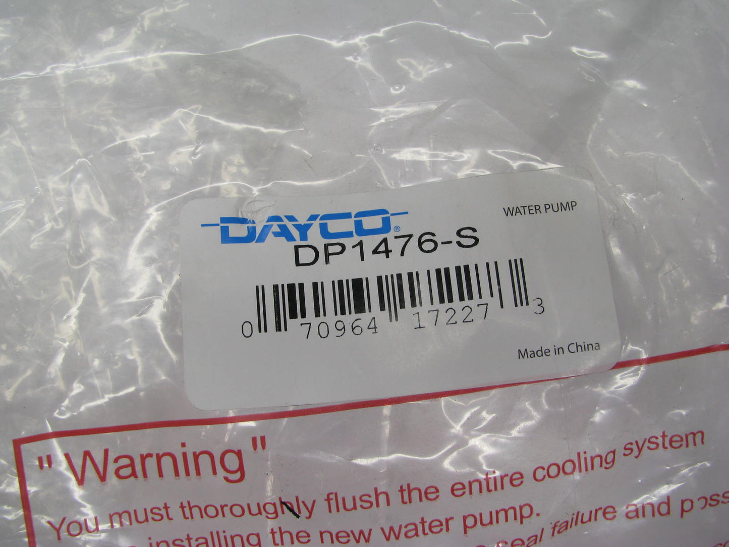 Dayco DP1476S Engine Water Pump For Hyster Lift Trucks S40XM / S45XM GM 3.0L