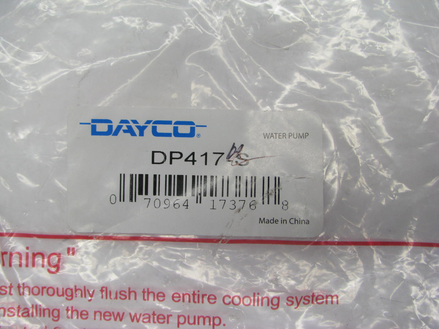 Dayco DP417 Engine Water Pump For 1999-2002 Suzuki 1.6L