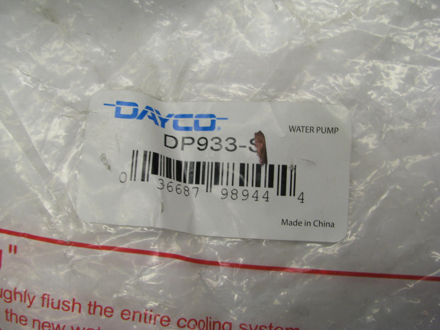 Dayco DP933S Engine Water Pump