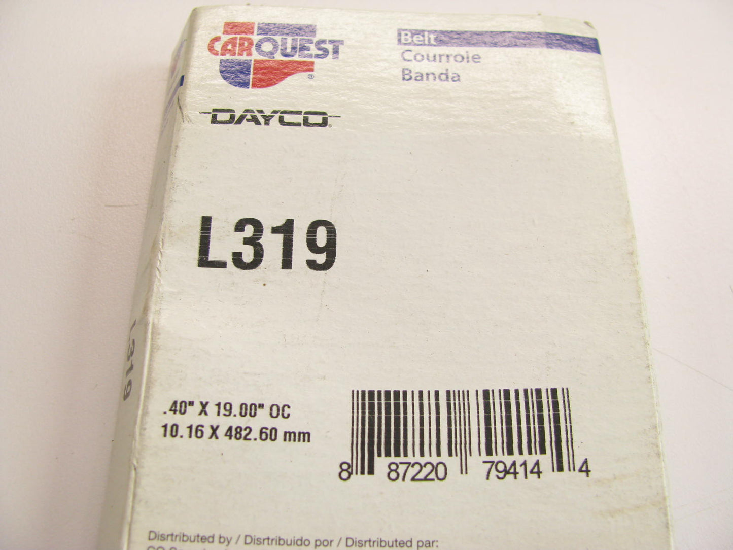 Dayco L319 Industrial Accessory Drive Belt - 3/8'' X 19''