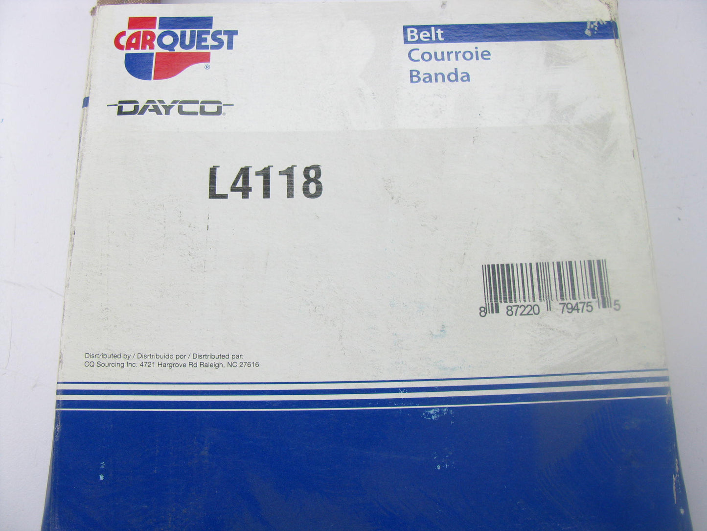 Dayco L4118 Industrial Accessory Drive Belt - 1/2'' X 118''