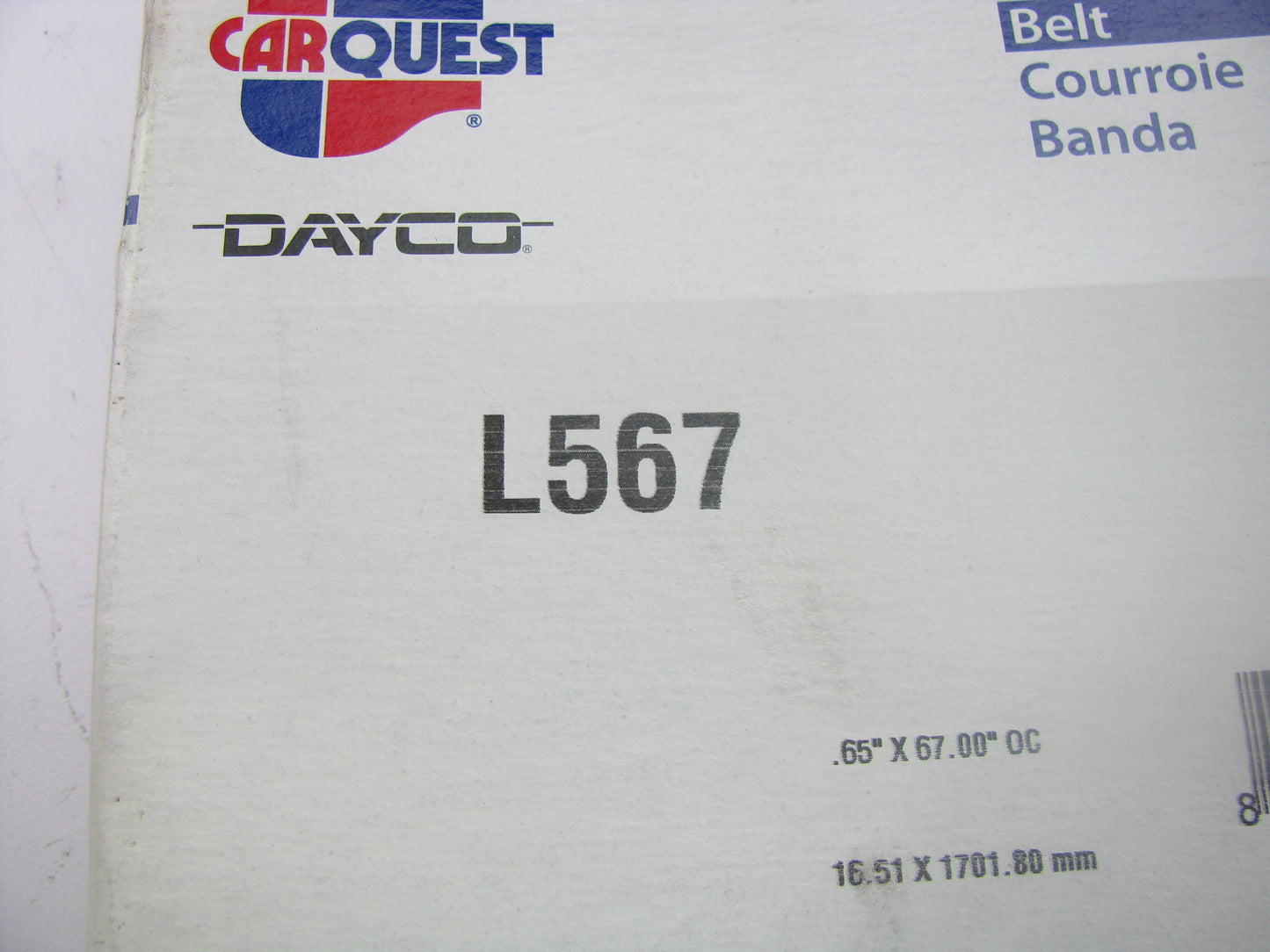 Dayco L567 Power Equipment Accessory Drive Belt - 21/32'' X 67''