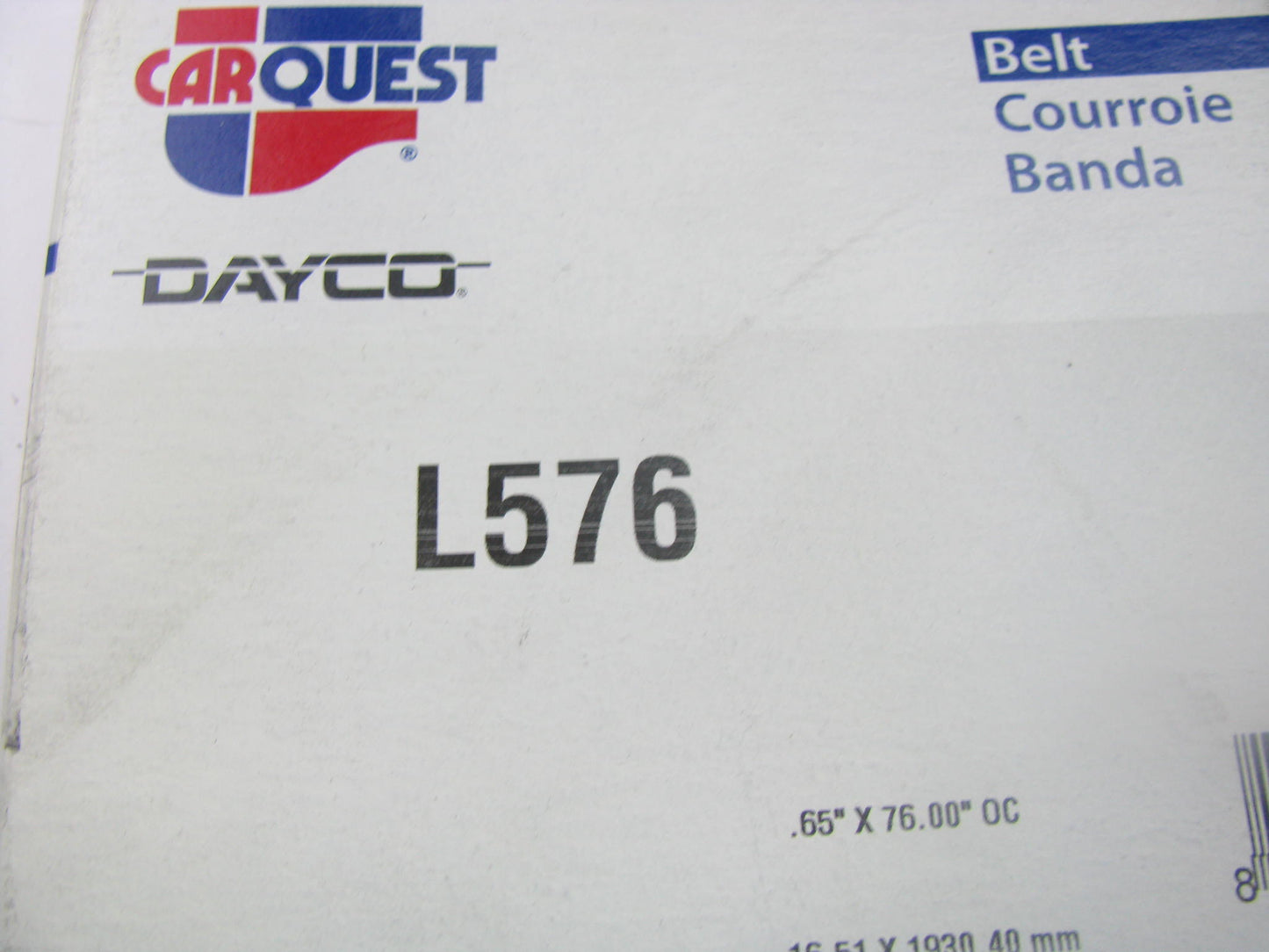 Dayco L576 Power Equipment Accessory Drive Belt - 21/32'' X 76''