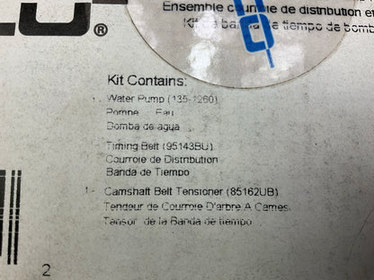 Dayco WP143K1A Engine Timing Belt Kit  With Water Pump