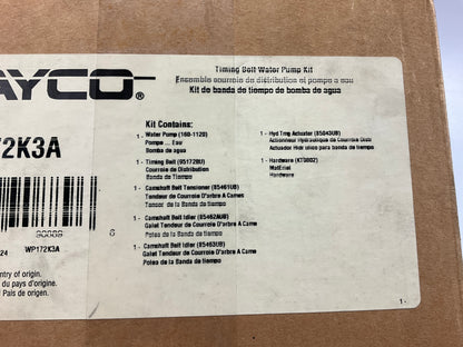 MISSING IDLER Dayco WP172K3A Engine Timing Belt Kit With Water Pump, &Tensioner