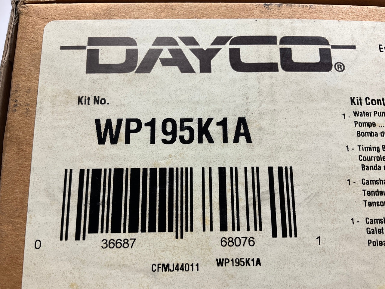 Dayco WP195K1A Engine Timing Belt Kit W/ Water Pump For 1991-99 Mitsubishi 3.0L