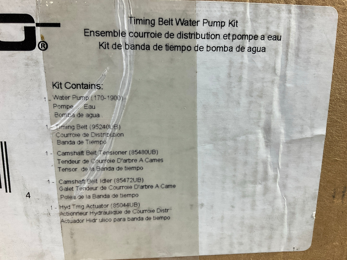 MISSING TENSIONER Dayco WP240K1C Engine Timing Belt Kit W/ Water Pump And Ider