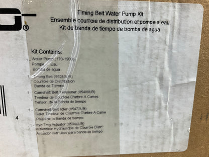 MISSING TENSIONER Dayco WP240K1C Engine Timing Belt Kit W/ Water Pump And Ider
