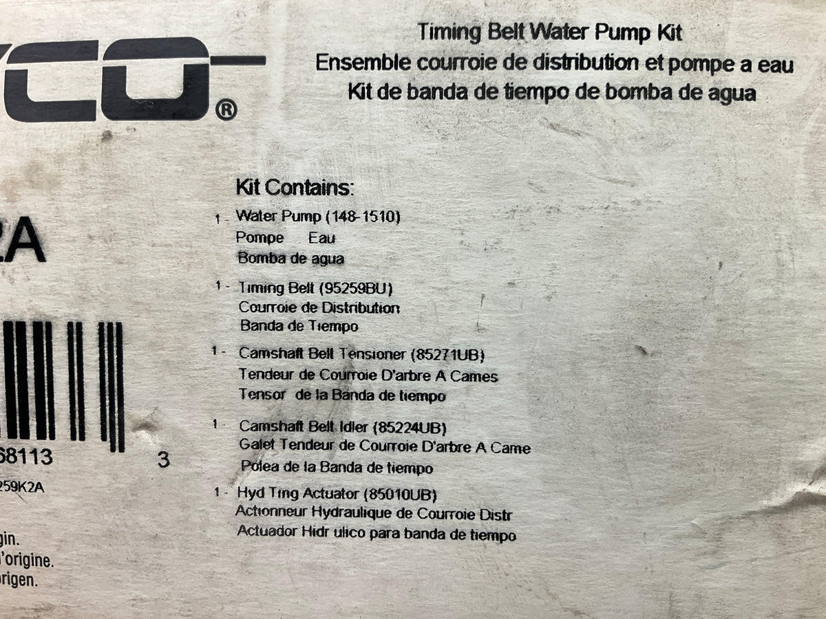 Dayco WP259K2A Engine Timing Belt Kit With Water Pump