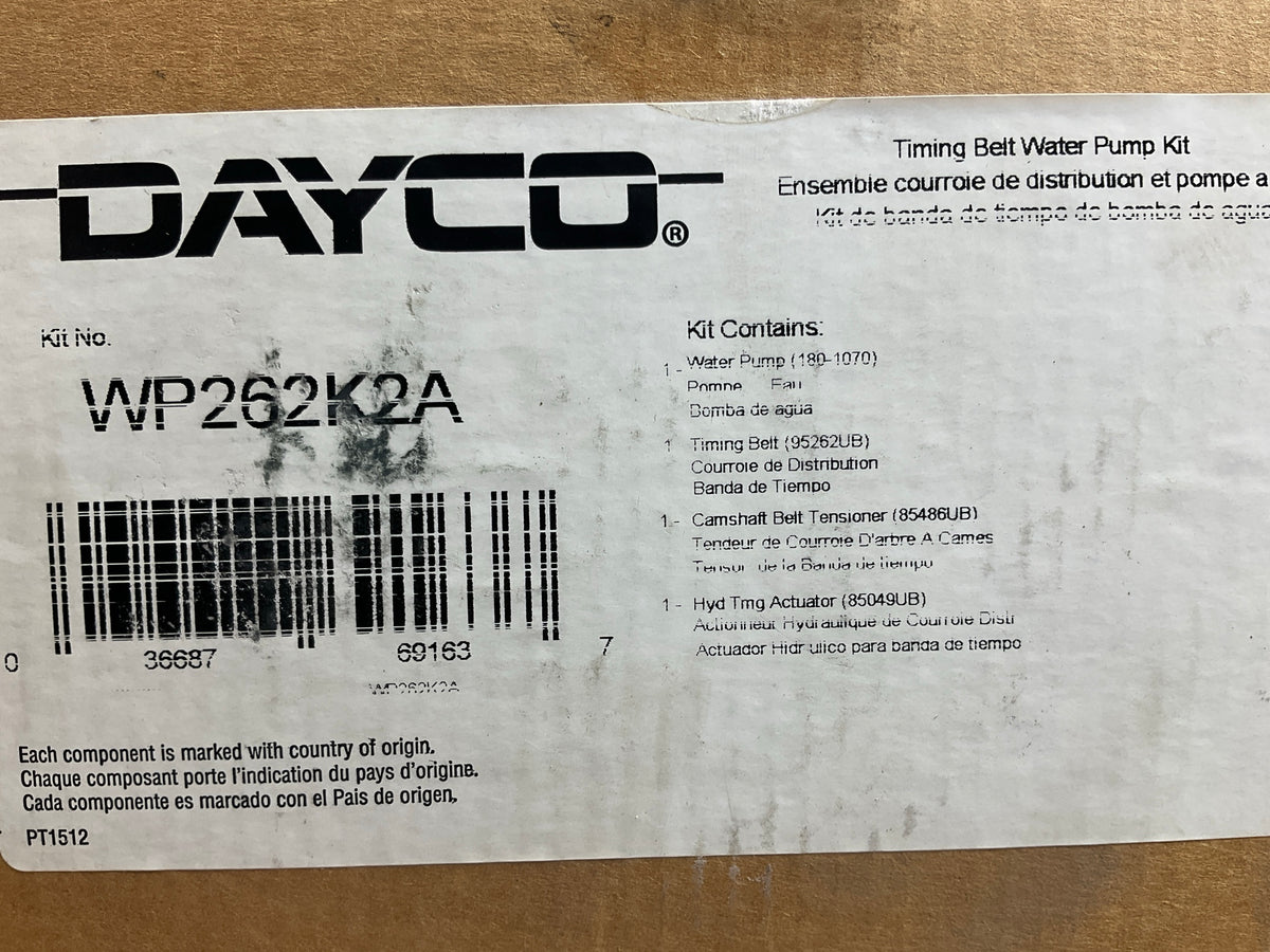 Dayco WP262K2A Engine Timing Belt Kit With Water Pump