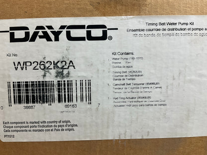 Dayco WP262K2A Engine Timing Belt Kit With Water Pump
