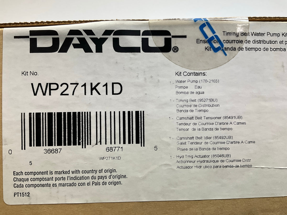 Dayco WP271K1D Engine Timing Belt Kit With Water Pump