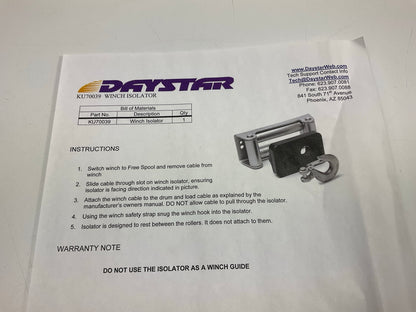 Daystar KU70039RE Winch Isolator Red W/center Detent Post