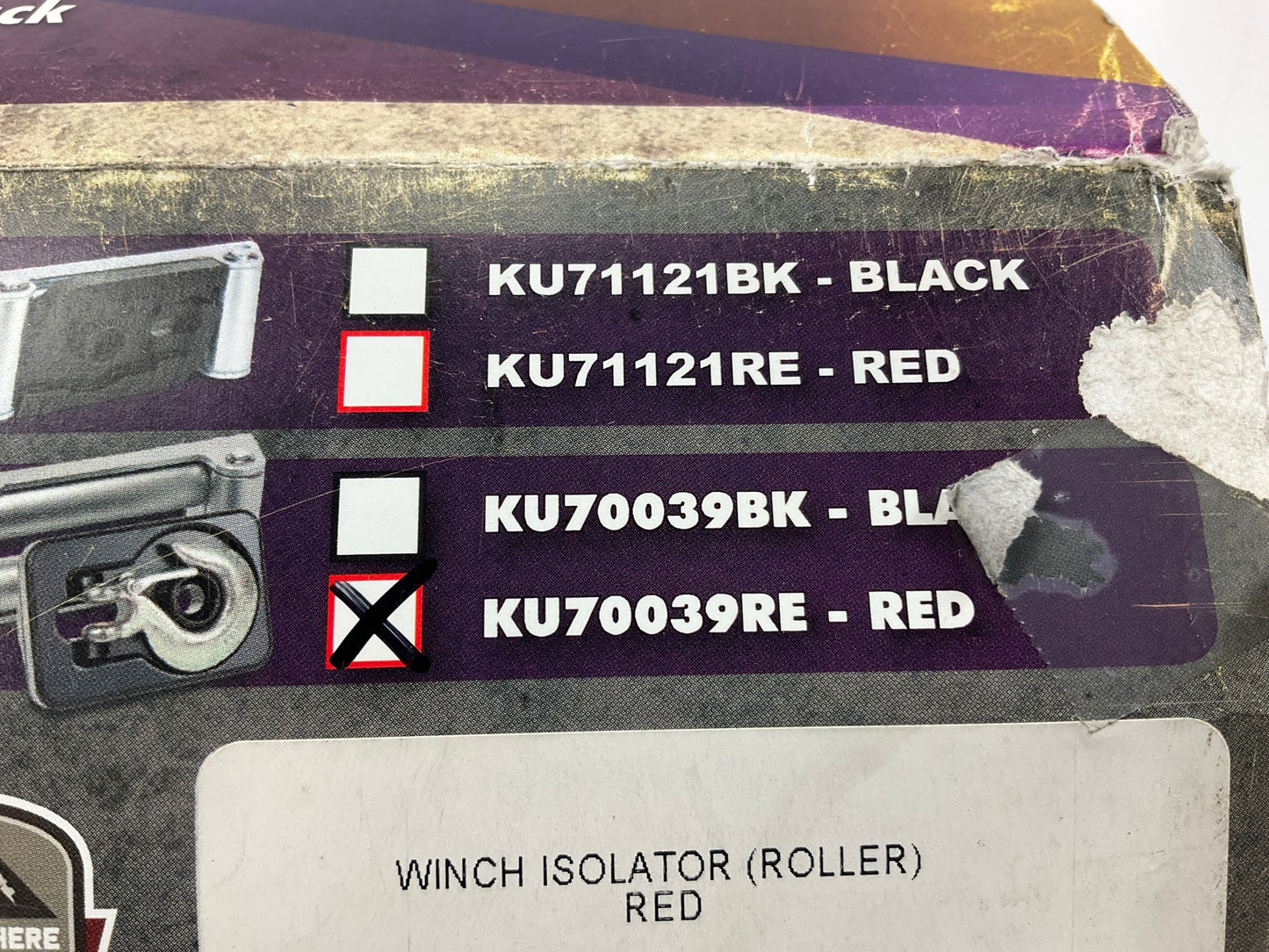 Daystar KU70039RE Winch Isolator Red W/center Detent Post