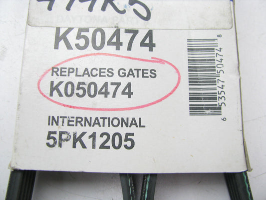 Daytona K50474 Serpentine Belt - 0.69'' X 48.00'' - 5 Ribs