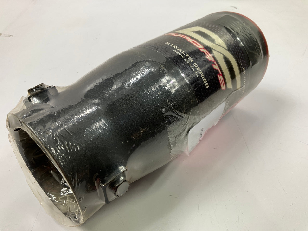 Dc Sport EX1010BR Black W/ Red Slant Cut Exhaust Tip For 1.75'' To 2.5'' Pipe